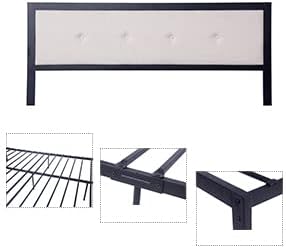 Metal Bed Frame Full Size Platform with Head Board Mattress Foundation Heavy Duty Metal Slats Full Size for Bedroom Students Kids for Hotel Motel Storage Under Bed 500lbs (Black Metal, Full)