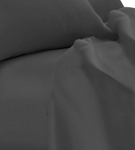 Clara Clark Bed Sheets, Premier 1800 Series 4 Piece Bed Sheet Set, Deep Pocket, Wrinkle, Fade, Stain Resistant, Luxury Soft Bedding Sheets & Pillowcases, Split King, Charcoal Gray