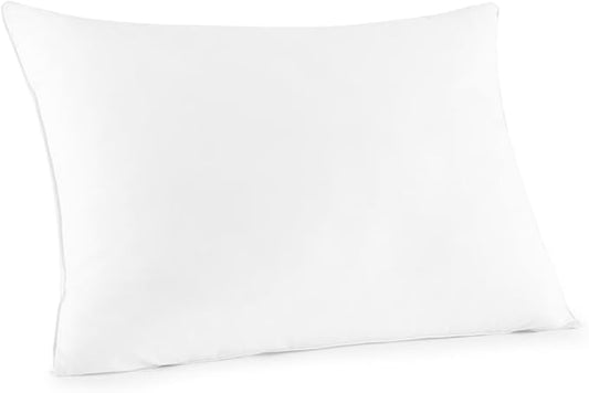 Down Alternative Pillow Standard Size - Luxury Hotel Pillow for Back Stomach & Side Sleepers with Ergonomic Support & Softness GOTS Certified Organic Casing and Lightweight & Breathable Filling (Std.)