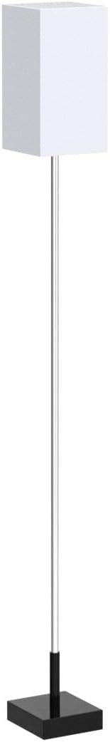 Floor Lamp, 3-Way Touch Control Dimmable Standing Lamp with Sturdy Marble Base, Brushed Nickel Touch Floor Lamp Tall Lamp with Square Linen Shade for Living Room, Bedroom, LED Bulb Included