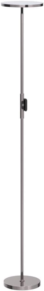 Floor Lamp,30W/2400LM Sky LED Modern Torchiere 3 Color Temperatures Super Bright Floor Lamps-Tall Standing Pole Light with Remote & Touch Control for Living Room,Bed Room,Office (Brushed Nickel)