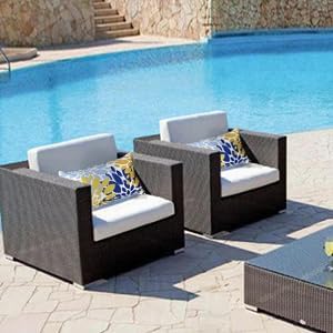 Outdoor Lumbar Pillows - Decorative Pillows with Insert Included Set of 2 Outdoor Pillows for Patio Furniture 12x20 Inch