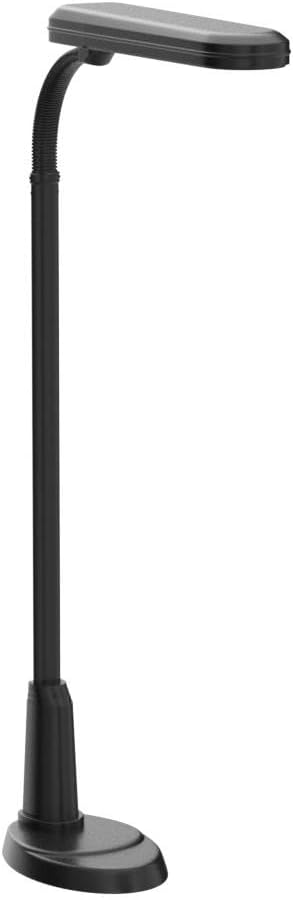 OttLite Standing Floor Lamp with Weighted Base & Adjustable Neck - 24w Energy Efficient Light Bulb for Bright Natural Daylight - Modern Home Decor, for Living Room, Reading, Bedroom, Dorm & Office