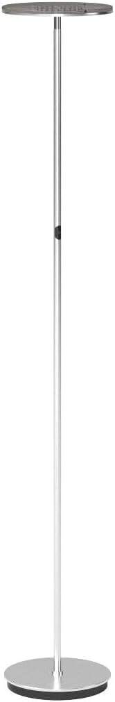 Brightech Sky Flux Dimmable LED Floor Lamp – Super Bright Floor Lamp for Living Room and Offices – Torchiere Standing Lamp with 3 Light Options, Tall Lamp for Bedroom Reading and More - White