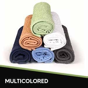 Towel and Linen Mart 100% Cotton - Wash Cloth Set - Flannel Face Cloths, Highly Absorbent and Soft Feel Fingertip Towels (Multi 12, Pack of 12)