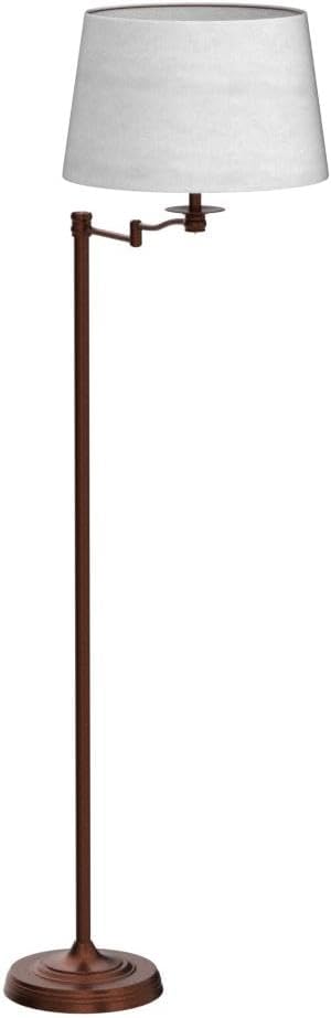 Brightech Caden LED Floor Lamp - Tall Standing Lamp with Swing Arm for Living Rooms & Offices - Industrial Bronze