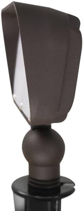 GKOLED 12W LED Flood Lights Outdoor, Aluminum Low Voltage Security Lights, Knuckle Mount Waterproof Wall Light, Landscape Lighting for Yard House Garden Garage, 9-15V, 800 Lumen, 3000K, Brown