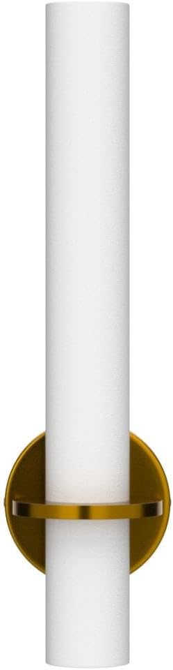 Gold Wall Sconces Set of Two - 18 inch Dimmable Modern Sconces Wall Lighting 18W 3000K LED Wall Lights Acrylic Lampshade Hardwired Wall Light Fixtures for Living Room Bedroom Bathroom Hallway