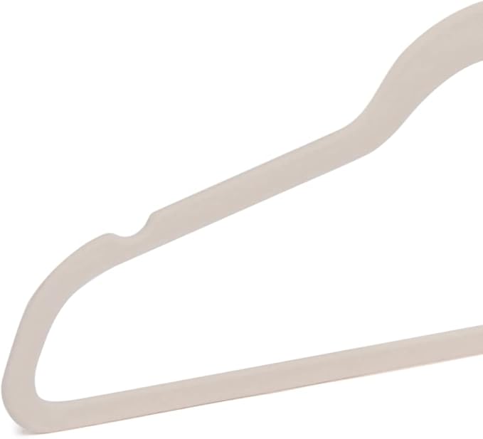 Amazon Basics Slim Velvet, Non-Slip Suit Clothes Hangers, Pack of 50, Blush Pink/Rose Gold