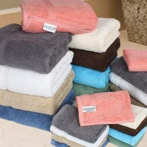 SALBAKOS 100% Turkish Cotton Bath Towel Set of 4 27x54 inch | Heirloom Quality | Hotel & Spa Collection | Ultra Soft, Super Absorbent, Long Lasting Bath Towels | Made in Turkey (Aqua, 4 Bath Towels)