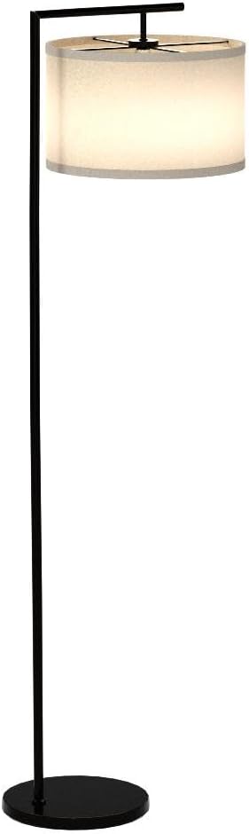 Brightech Montage Modern Floor lamp, LED Floor Lamp for Living Rooms & Offices - Tall Standing Lamp for Bedroom Reading - Corner Pole Lamp for Contemporary Home Decor - Black