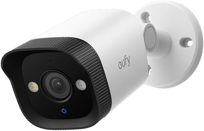 eufy PoE Bullet Security Camera E40, NVR Add On Cam, 4K UHD, 122° FOV, F1.6 Color Night Vision, 24/7 Recording, Human/Vehicle/Pet AI Detection, Red and Blue Strobe, Plug and Play