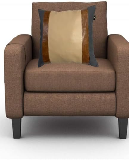 D DOLLY LAMB Lambskin Leather Pillow Cover - Sofa Cushion Case - Decorative Throw Covers for Living Room & Bedroom, 18x18 Inches - Multi Color 02 Pack of 2
