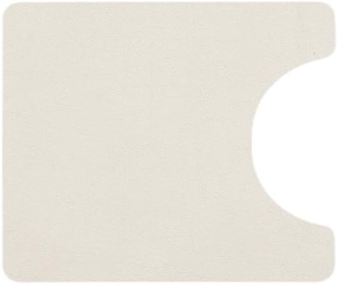 Toilet Rug, Thin Toilet Rugs U Shaped Washable Non Slip Absorbent Quick Dry Low Pile Toilet Mat, 20"x24" U Shape White