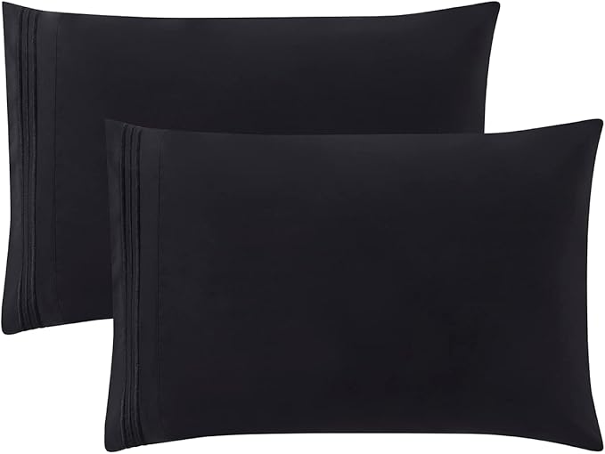 Clara Clark 1800 Premier Series 4pc Bed Sheet Set - King, Black