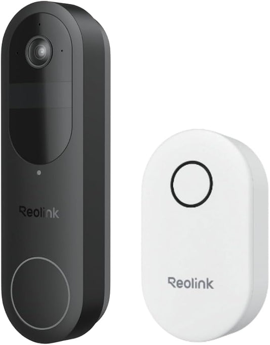 REOLINK Video Doorbell Camera with Chime, 1:1 Head-to-Toe View, 2.4/5 GHz WiFi, Person/Vehicle/Package Detection, No Monthly Fees