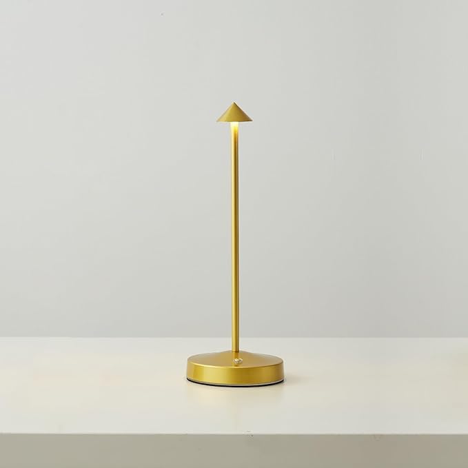 Cordless Table Lamps,Rechargeable Led Touch Bar Lamp,Portable Battery Operated Lamps,Dimmable Small Table Lamps,Minimalist Design,for Living Room/Restaurant/Couple Dinner/(Gold)