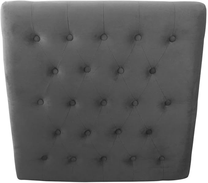 HomePop Tufted Ottoman with Wooden Storage - Gray