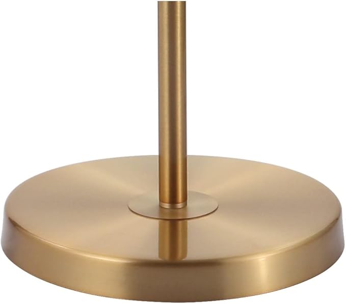 JONATHAN Y JYL9005B Jemma 60" Crystal/Metal LED Floor Lamp, Contemporary, Modern, Transitional, Elegant, Office, Living Room, Family Room, Dining Room, Bedroom, Hallway, Foyer, Brass Gold/Clear