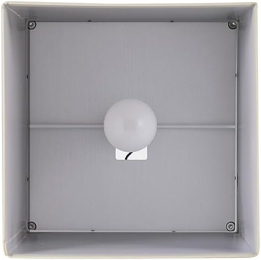 SUNMORY Shelf Floor Lamp with 3-Way Dimmable LED Bulb, Modern Square Standing Lamp with Shelves and White Shade, Corner Display Bookshelf Lamp for Living Room and Bedroom(White)