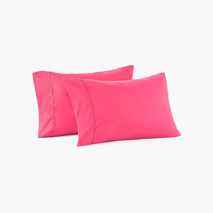 PeachSkinSheets Night Sweats: The Original 1500tc Soft King Pillowcase Set Passion Pink