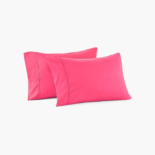 PeachSkinSheets Night Sweats: The Original 1500tc Soft King Pillowcase Set Passion Pink