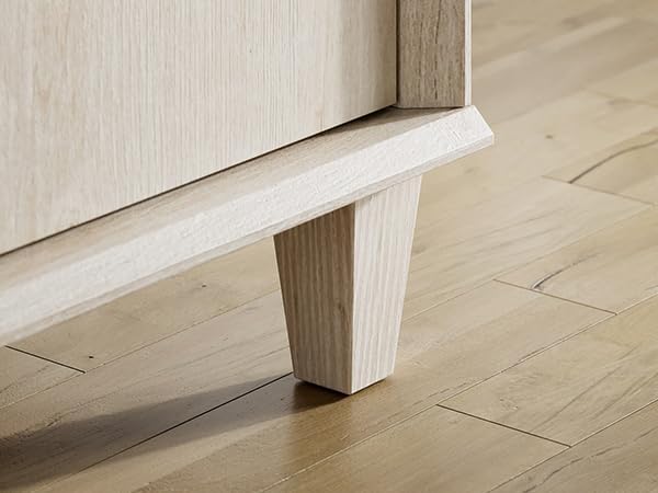 5 Drawer Dresser for Bedroom, Tall Modern Chest of Drawers, Beveled Profile Design, Wood Drawer Organizer for Bedroom, Living Room, Hallway and Entryway,Light Oak