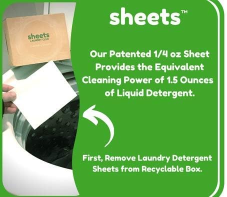 Sheets Laundry Club Bundle - 50 Pack (up to 100 loads) Fragrance Free Detergent Sheets & 40 Pack Free & Clear Dryer Sheets - New Liquidless Technology, Travel Essential Cleaning Supplies