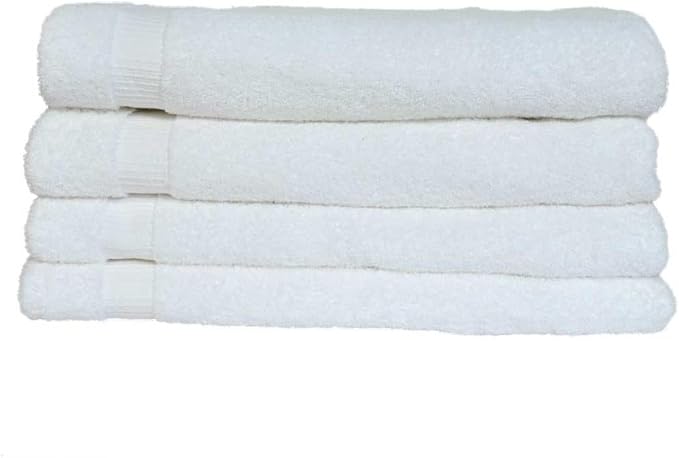 Premium Cotton 4 Pack Turkish Bath Towels 27x54 Ultra Absorbent Daily Use (4, White)