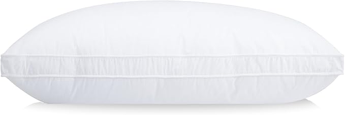 King Size Feather Pillow - Single Extra Large Down & Feather Blend Pillow 600 Fill Power, 100% Cotton Cover, Hypoallergenic, Hotel Quality