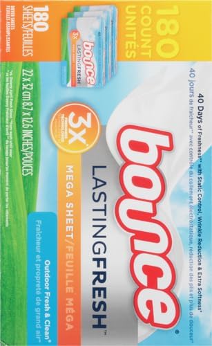 Bounce Dryer Sheets | Paradise Blossom | Anti-Static | 180 Sheets, Pack of 3