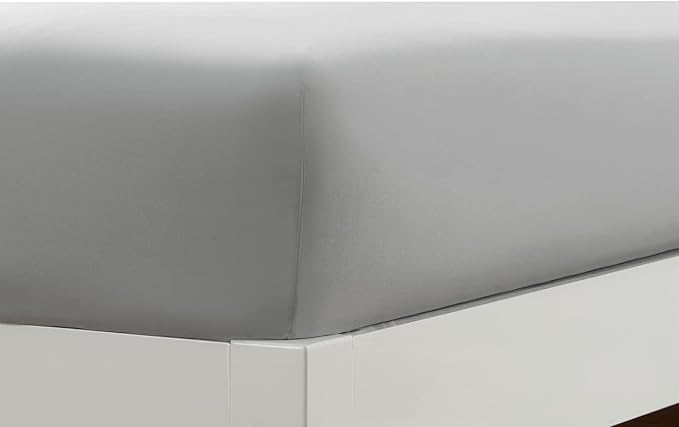 Clara Clark Bed Sheets, Premier 1800 Series 4 Piece Bed Sheet Set, Deep Pocket, Wrinkle, Fade, Stain Resistant, Luxury Soft Bedding Sheets & Pillowcases, Twin, Silver Gray