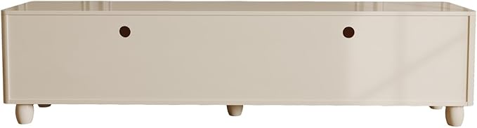 79 inch TV Stand for 75 inch TV, Modern White TV Stand with Storage, Entertainment Center with Cord Management for Living Room Bedroom