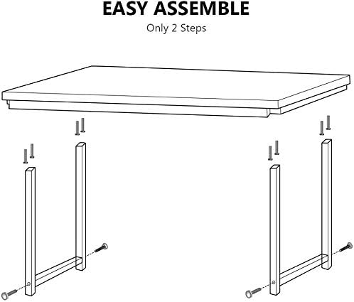 Tribesigns Computer Desk, 55 inch Large Office Desk Computer Table Study Writing Desk Workstation for Home Office, Rustic Brown