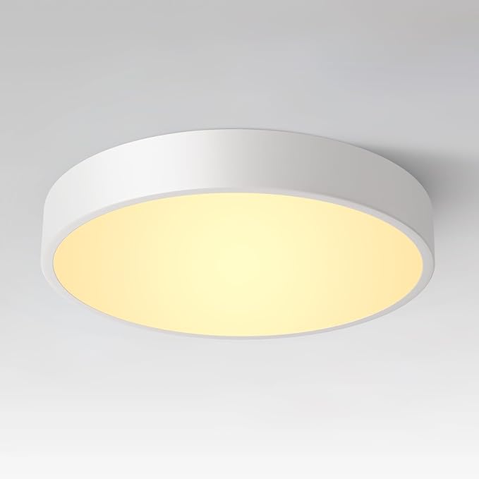 White Flush Mount Ceiling Light 12 inch LED Dimmable Ceiling Lamp 24W 5CCT(2700K-5000K) Bedroom Lamp Entryway Light Fixture for Bedroom Foyer Kitchen Entryway Closet Hallway