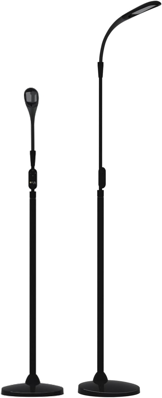Stella Sky Two Premium 10W LED Task Light Floor Lamp - Black - Adjustable Dimmable Low Vision Natural Sunlight - Bright Macular Degeneration Lighting - Hobby, Crafting, Sewing, Artist, Reading, Office
