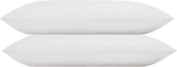 RejuveNite® American Talalay Latex Pillows - Medium Support, King High Profile, Dual Set - 100% Cotton Sateen Covers – Made in USA
