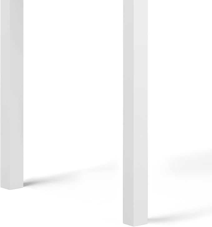 SIMPLIHOME Hollander Desk - 60-Inch Wide Solid Wood Writing Desk in White, Contemporary Home Office Computer Table for Workspace or Study with 2 Drawers and Flip-Down Keyboard Tray