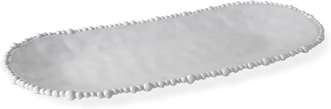 Beatriz Ball 2421 Alegria Melamine Oval Tray, Large, White