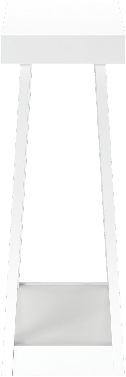 Plank+Beam Solid Wood Console Table with Storage, 36 Inch, Sofa Table with Shelf, Narrow Entryway Table for Hallway, Behind The Couch, Living Room, Foyer, Easy Assembly, White