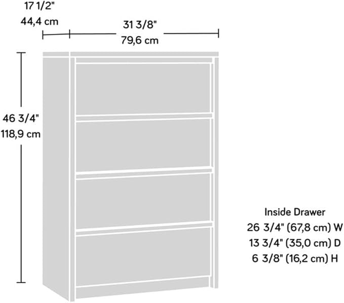 Sauder Harvey Park 4-Drawer Chest, in a Pacific Maple Finish