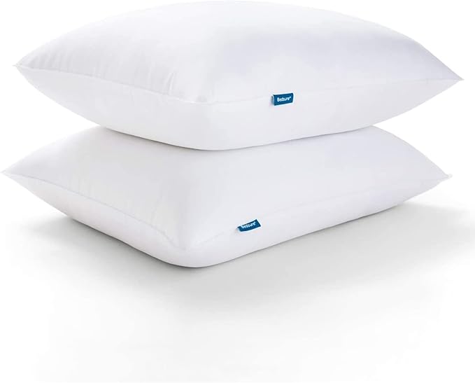 Bedsure Standard Pillows Size Set of 2 - Bed Pillows Standard Size for Sleeping, Soft and Supportive, Hotel Quality, Original Down Alternative Filling for Side, Back Sleepers, 2 Pack