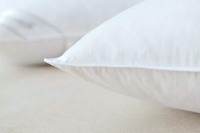 Goose Down Feather Hotel Collection Bed Pillow for Sleeping,100% Cotton Cover,Medium Firm,Soft Support Standard Size(20X26IN) 1 Pack