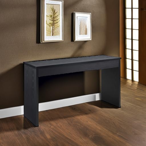 Convenience Concepts Northfield Hall Console Table 48" - Modern, Minimalist Narrow Sofa Display Accent for Contemporary Living Room, Entryway, or Hallway, Black