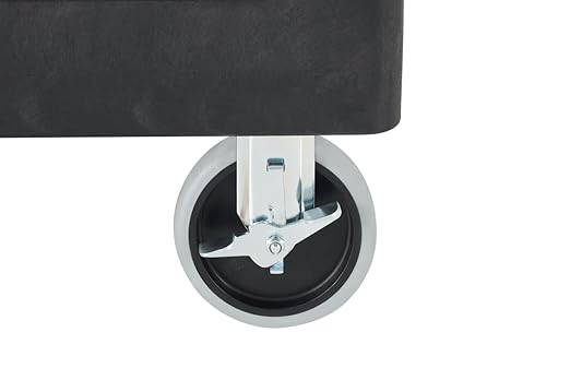 Rubbermaid Commercial Products 2-Shelf Utility/Service Cart, Medium, Black, Lipped Shelves, Ergonomic Handle, 500 Lbs Capacity, forfor Warehouse/Garage/Cleaning/Manufacturing