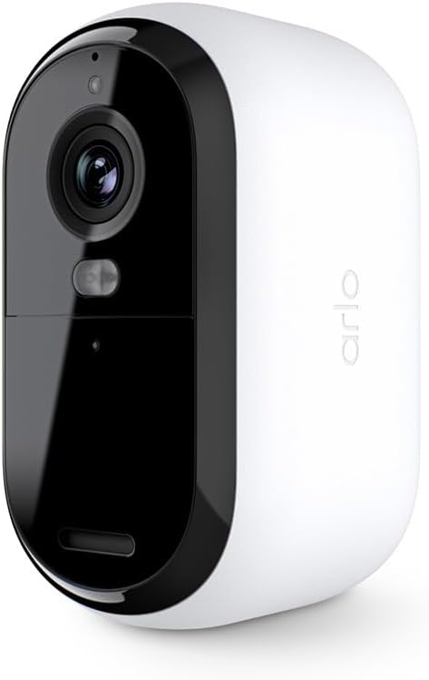 Arlo Essential Security Camera 2K |Outdoor - Indoor | 2nd Gen | Wireless with Spotlight, 2-Way Audio, Color Night Vision, Live Stream, Motion Activation, Real Time Notifications, Wide Angle - White