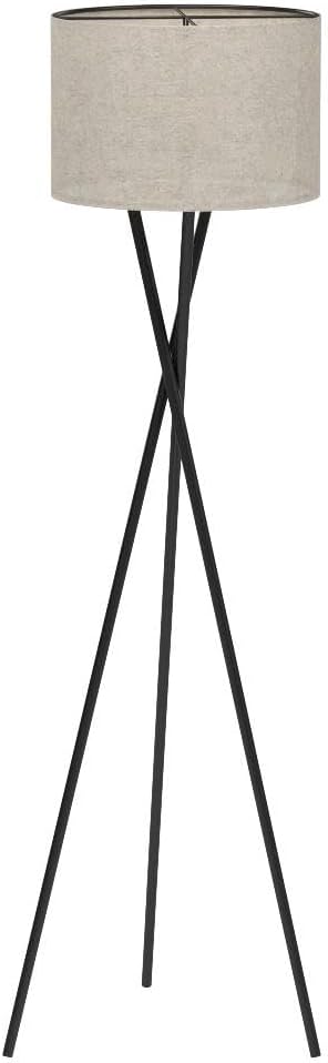 Kira Home Sadie 60" Modern Tripod LED Floor Lamp + 9W Bulb (Energy Efficient/Eco-Friendly), Honey Beige Drum Shade, Oil Rubbed Bronze Finish