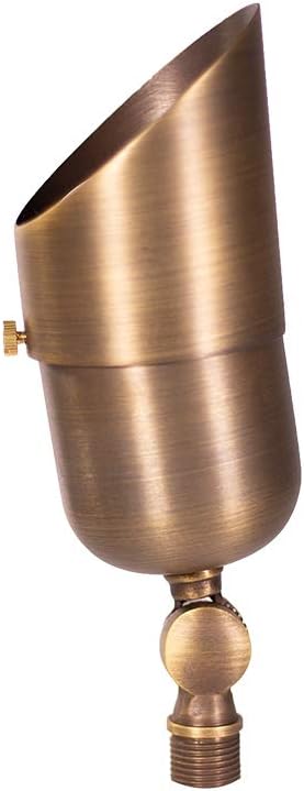 12V LogiSpot Brass Outdoor Spotlight (Bronze) for Low Voltage Landscape Lighting of Yard, Lawn, Garden, Patio, Trees & House