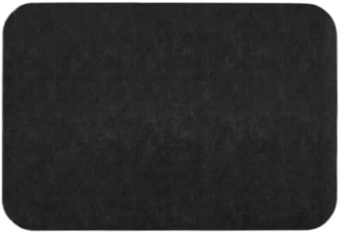 Black Bath Mat, Bathroom Rugs Non Slip Washable Thin Absorbent Quick Dry Bath Mat Fits Under Door Bathroom Floor Mat Perfect for Bath, Shower, or Sink 24"x60" Black