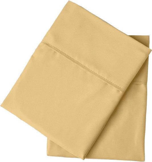 PeachSkinSheets Night Sweats: The Original 1500tc Soft King Pillowcase Set Harvest Gold